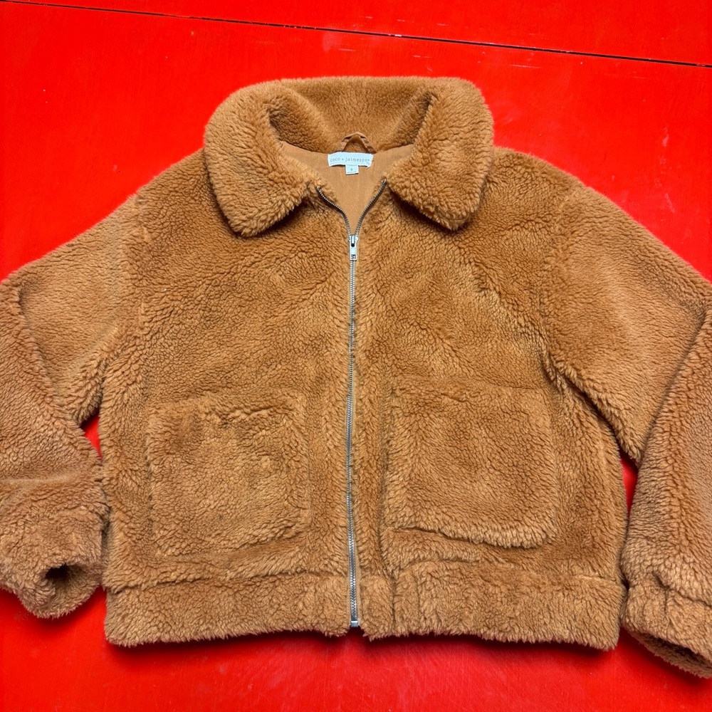 COCO JAIMESON CONGAC FUZZY ZIP UP JACKET